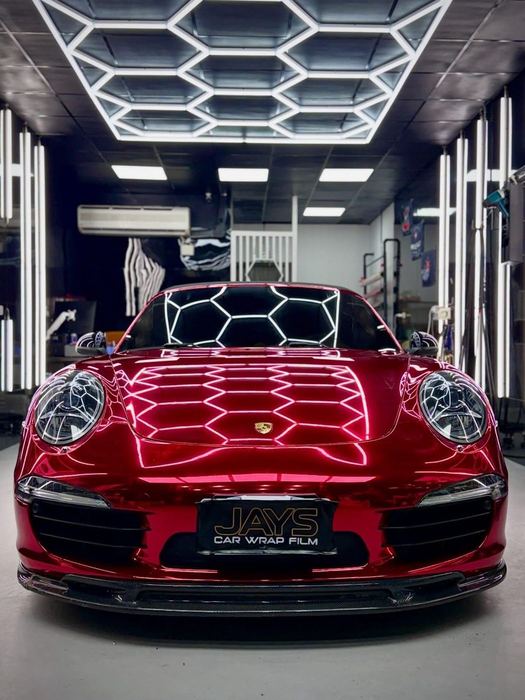 Porsche 911 高亮電鍍紅